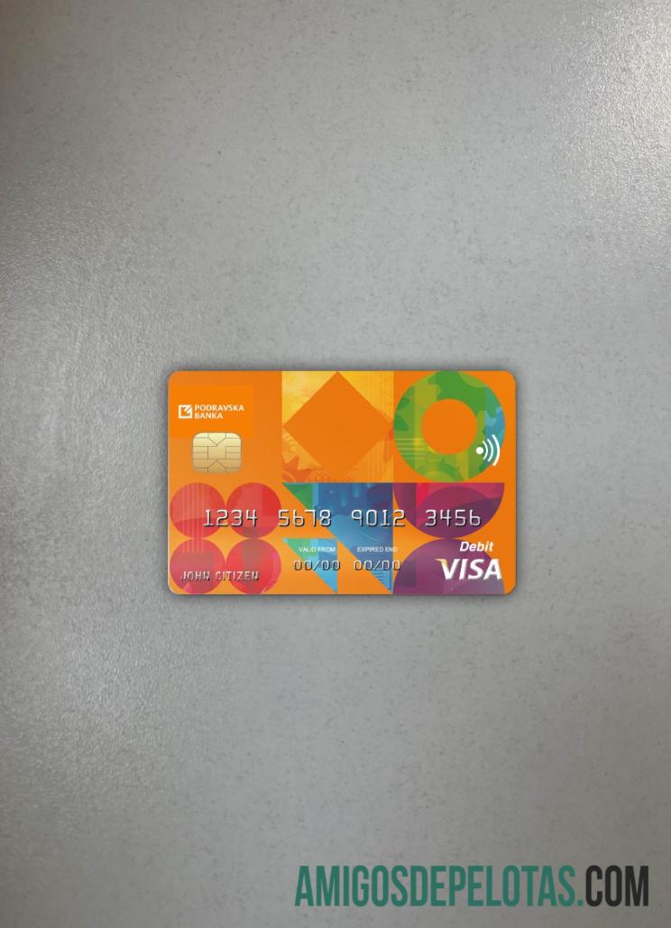 Croácia Podravska Bank Visa Card Photolook Front baixar para verificação